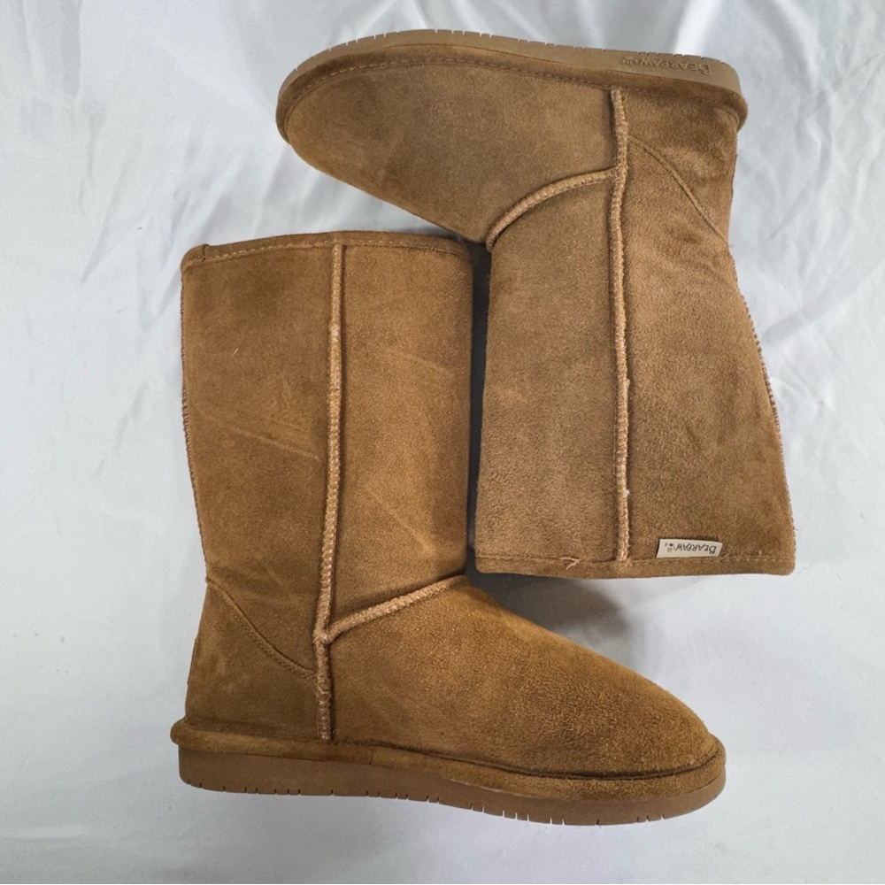 BearPaw Women's Emma  Winter Slip-on Suede Sheepskin Fleece Lined Boots - Picture 2 of 9